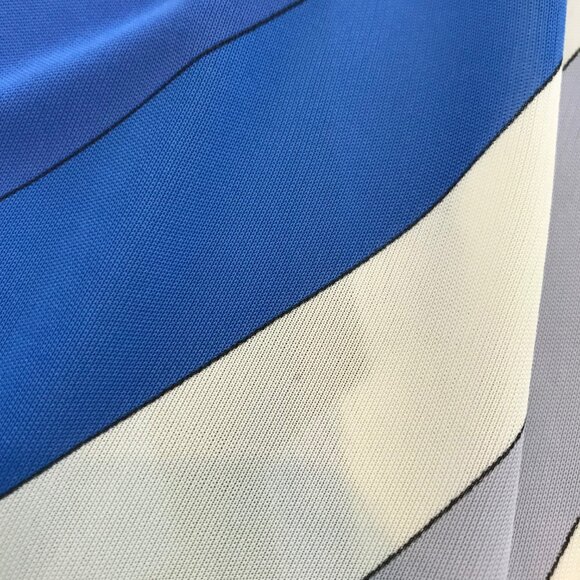 EMILIO PUCCI BLUE MULTI VISCOSE DRESS MODEL 12RL90 SIZE IT 42 / US 8 - Picture 16 of 16